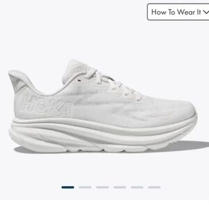 Hoka All-White Athletic Sneakers Clifton 9 Size 7 MD